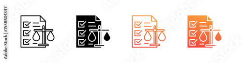 Ethical Reporting Multiple Style Icon Set Vector 