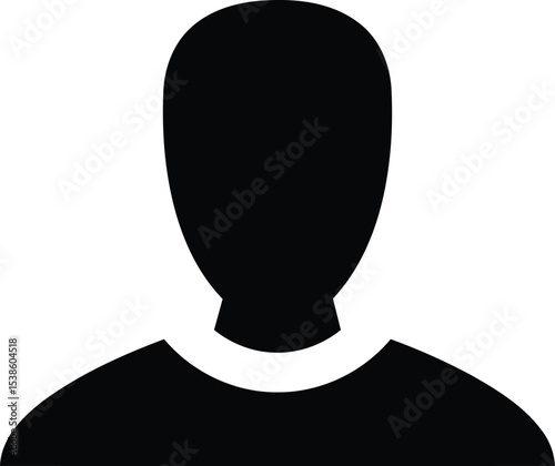 Generic Person Silhouette A Simple, Versatile Icon for User Profiles and Placeholder Images