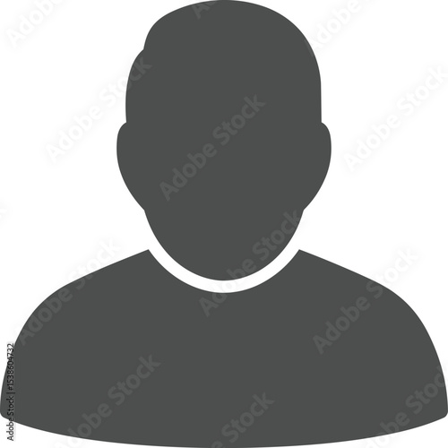 Generic Male Avatar Icon Simple Silhouette Illustration for Profile Pictures and User Interfaces