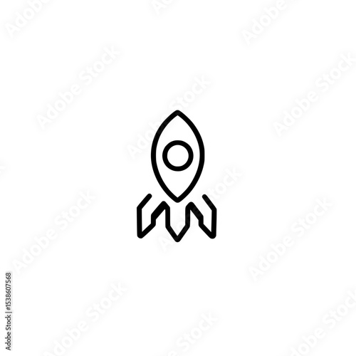 Stylized Rocket Icon Vector