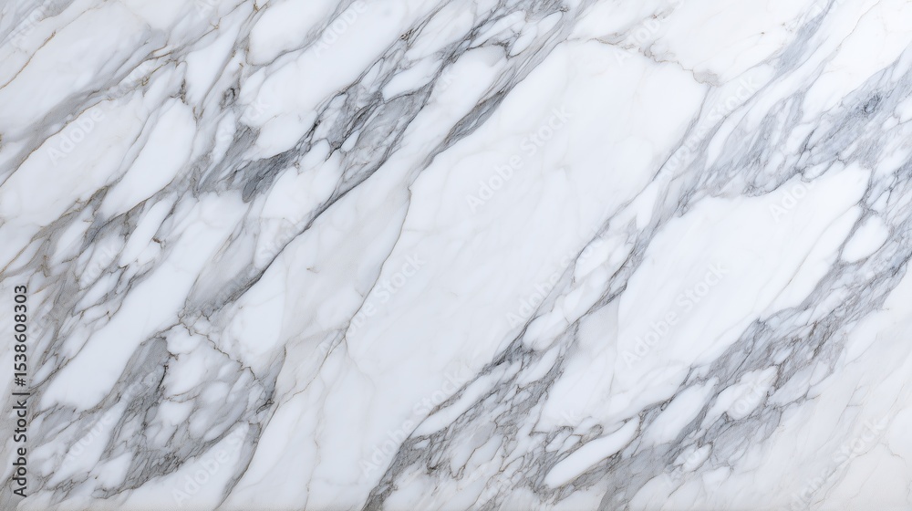 Obraz premium Elegant white stone slab texture with gray veining sophisticated pattern