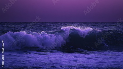 Futuristic digital wave pattern in purple on dark background representing data flow, ai signals, and high-tech communication in modern technology interface




