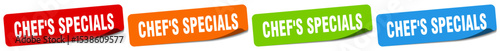 chef's specials sticker. chef's specials sticker set on white background
