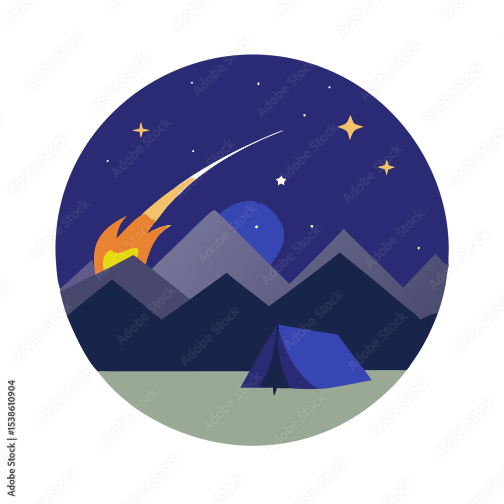 Obraz premium A flat vector illustration of a Memphis-style abstract shape, featuring playful geometric elements like triangles, squiggles, and circles in bright pastel and primary colors. Retro 80s design, isolate