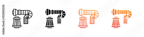 Air Filter Multiple Style Icon Set Vector 