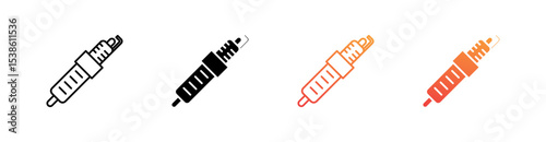 Ignition Multiple Style Icon Set Vector 