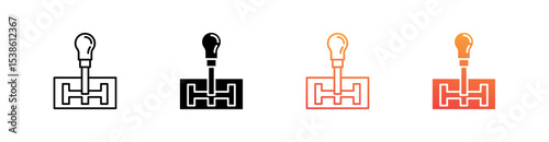 Transmission Multiple Style Icon Set Vector 