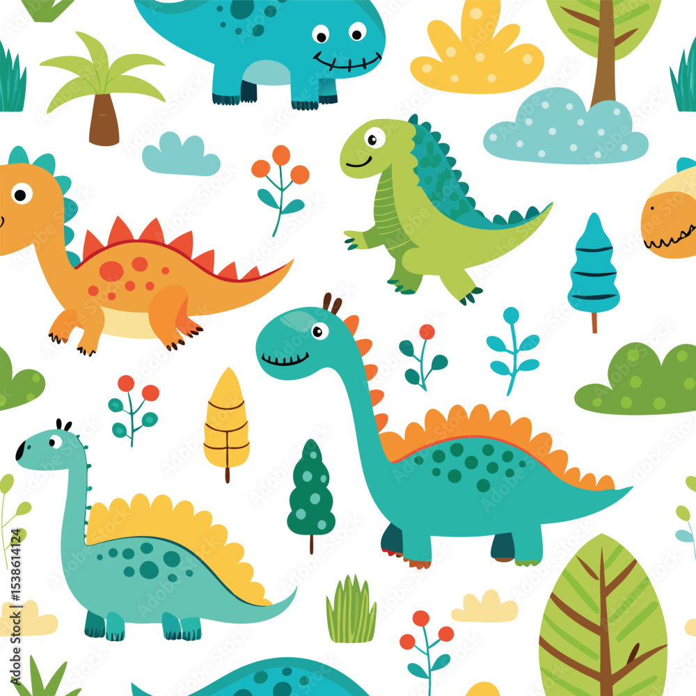 Fototapeta premium seamless pattern with animals