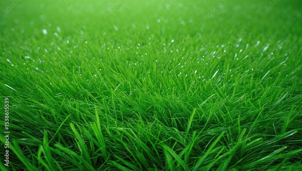 Fototapeta premium Green grass seamless background with a continuous and uniform pattern.