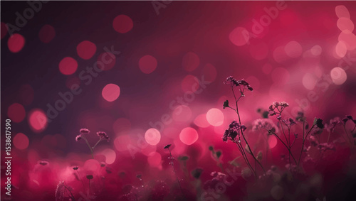 Abstract red lite Defocused bokeh background 