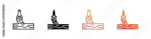 Varnish Multiple Style Icon Set Vector 