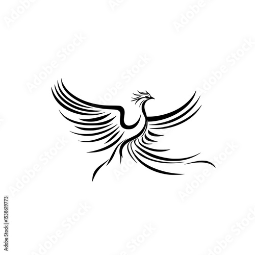 icon of phoenix representing resurrection and mythical creatures 