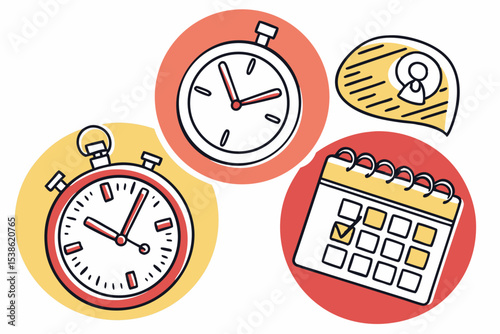 collection-of-time-management-icons--clock--calender