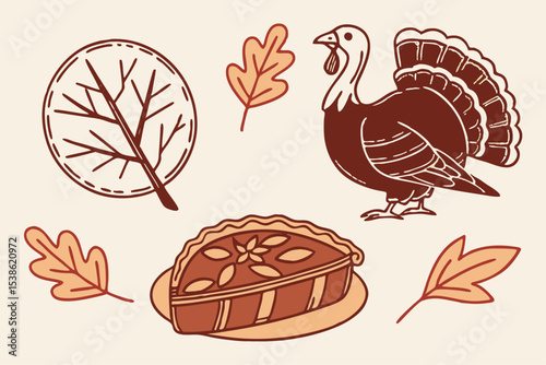 thanksgiving turkey vector illustration