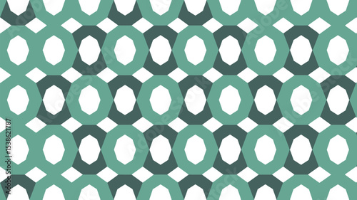 Geometric pattern background design with circles and polygons in teal and light blue colors 100 editable stock vector illustration