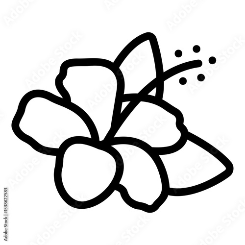 hibiscus Line Icon