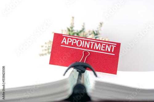 Wallpaper Mural White text reading 'APPOINTMENT' on a red paper, placed on a daily planner or organizer Torontodigital.ca