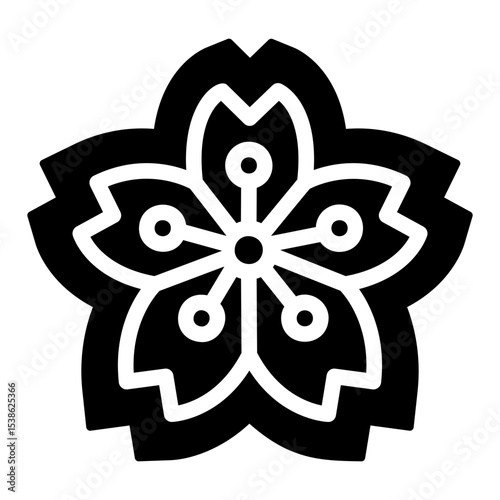cherry blossom Solid icon