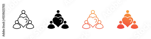 Altruism Multiple Style Icon Set Vector 