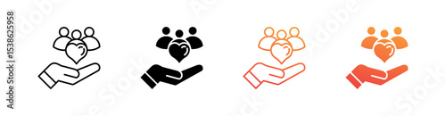 Benevolence Multiple Style Icon Set Vector 