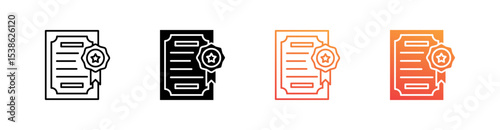Grant Multiple Style Icon Set Vector 