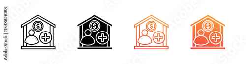 Welfare Multiple Style Icon Set Vector 