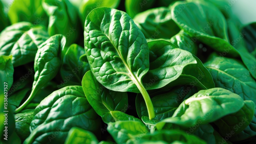 Fototapeta premium Freshly harvested Water Spinach in a transparent bag intended for cooking.
