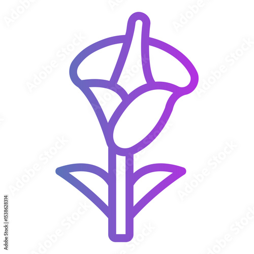 callla lily Gradient icon