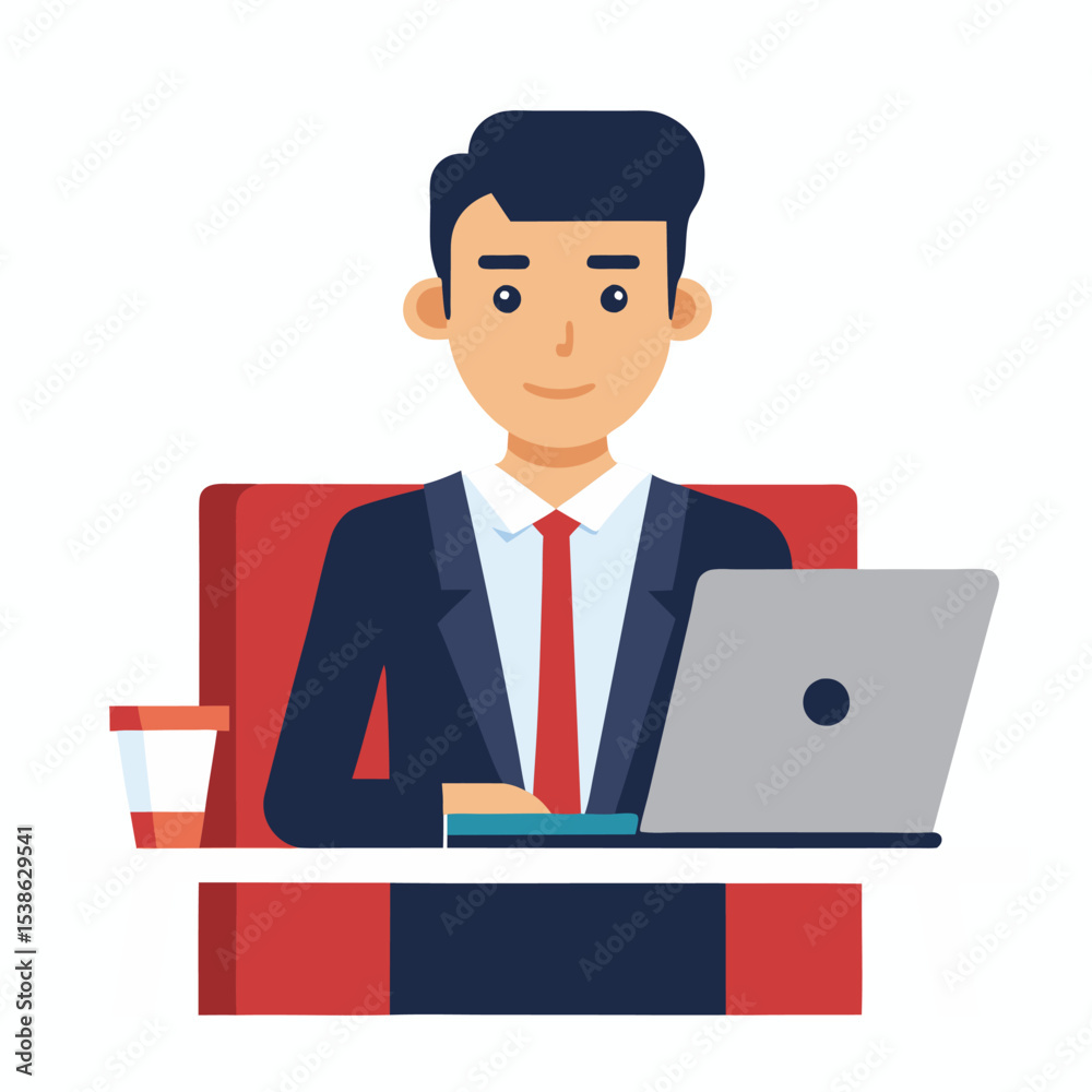 Elegant businessman in the office scene Elegant businessman in the office scene