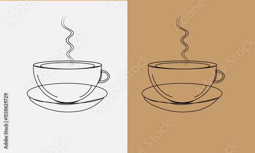 tea cafe logo vector design