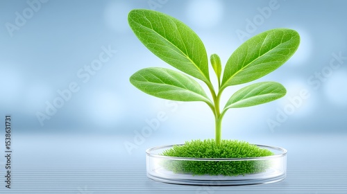 Innovative lab-grown plant foods laboratory setting closeup photography scientific environment nature concept