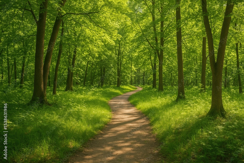 Fototapeta premium A Journey Along a Forest Trail