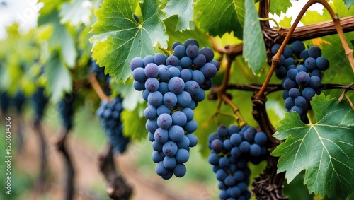 Wallpaper Mural Detailed View of a Cluster of Grapes at an Organic Vineyard Torontodigital.ca