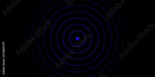 Radio Wave illustration effects on Green Screen background. circle waves in white background.