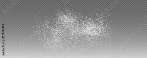 Powder, talc. Flour, sugar and salt texture isolated on transparent background. Dust, spices and seasonings effect, vector png.	
