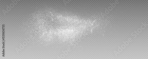 Powder, talc. Flour, sugar and salt texture isolated on transparent background. Dust, spices and seasonings effect, vector png.	

