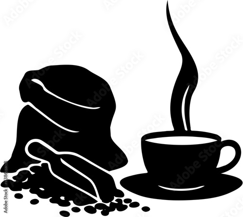 coffee vector illustration, isolated on white