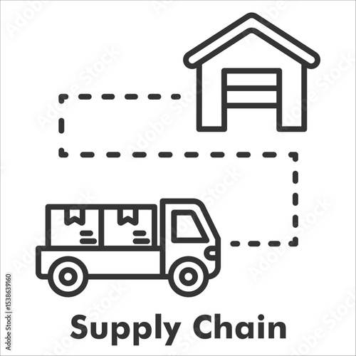 Supply Chain Outline Icon