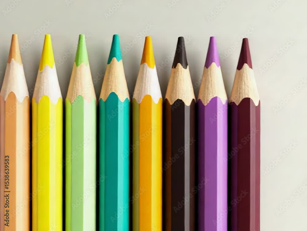 Vivid collection of colored pencils arranged neatly on a surface showcasing their vibrant hues and unique textures Vivid collection of colored pencils arranged neatly on a surface showcasing their vibrant hues and unique textures