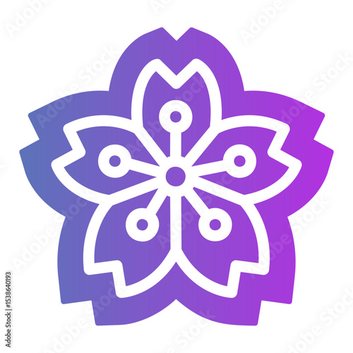cherry blossom Gradient icon