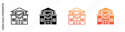 Authority Multiple Style Icon Set Vector 