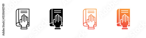 Pledge Multiple Style Icon Set Vector 