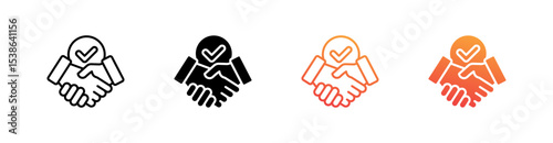 Trust Multiple Style Icon Set Vector 