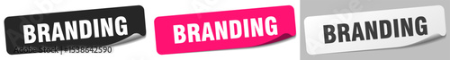 branding sticker. branding sticker set on white background