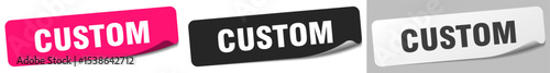 custom sticker. custom sticker set on white background