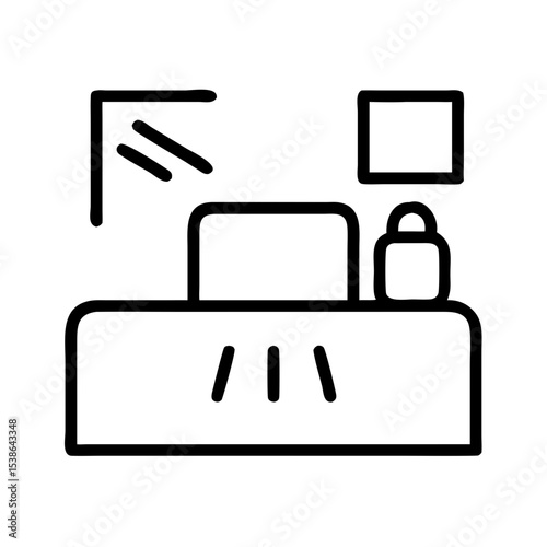 Minimalist bedroom interior with bed, lamp, and wall decor  