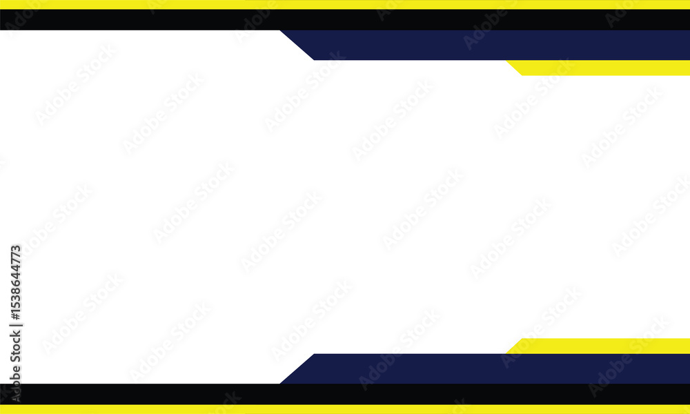 Modern abstract background with navy blue and yellow geometric shapes on a white backdrop. Ideal for banners, presentations, digital media, templates, or business and tech-themed designs.