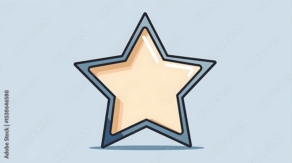 Minimalist star icon: Flat vector illustration with clean lines and solid color. Minimalist star icon: Flat vector illustration with clean lines and solid color.