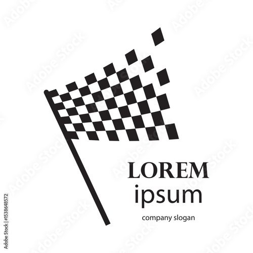 image of a racing flag flying