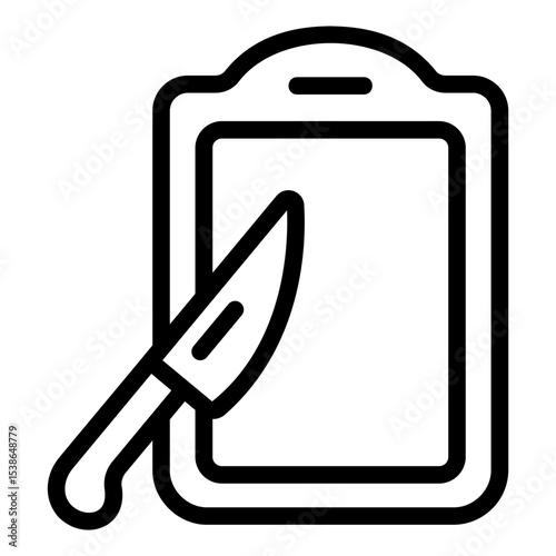 cutting broad Line Icon